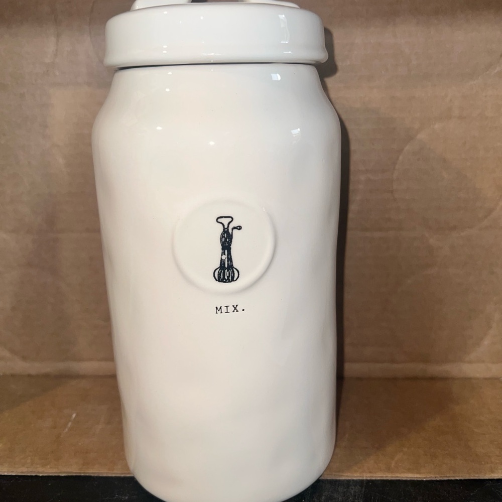 Rae Dunn White Mix Canister